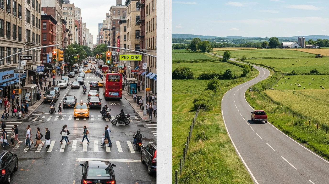 City Driving vs. Rural Driving: How Your Approach Should Shift