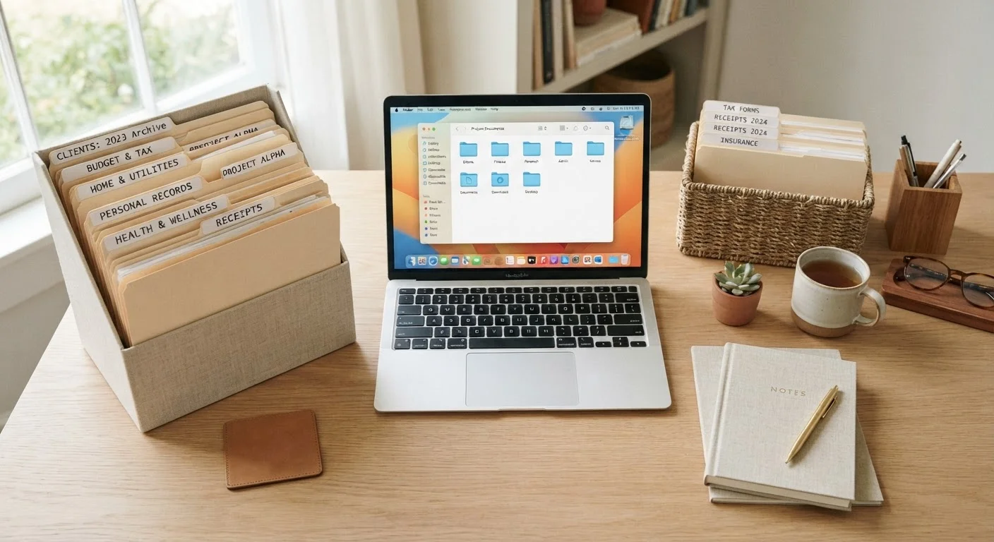 Paper Piles and Digital Files: Managing Household Documents Without Losing Your Mind