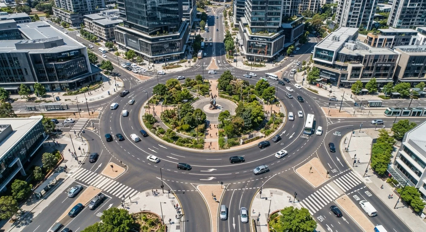 Roundabouts, Four-Way Stops, and Yield Signs: A Right-of-Way Reference